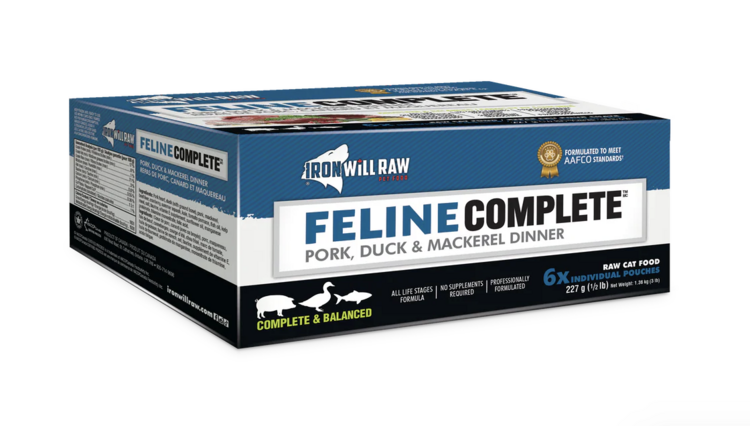Iron Will Raw Iron Will Raw - Feline Complete - Pork, Duck, & Mackerel - 3lbs