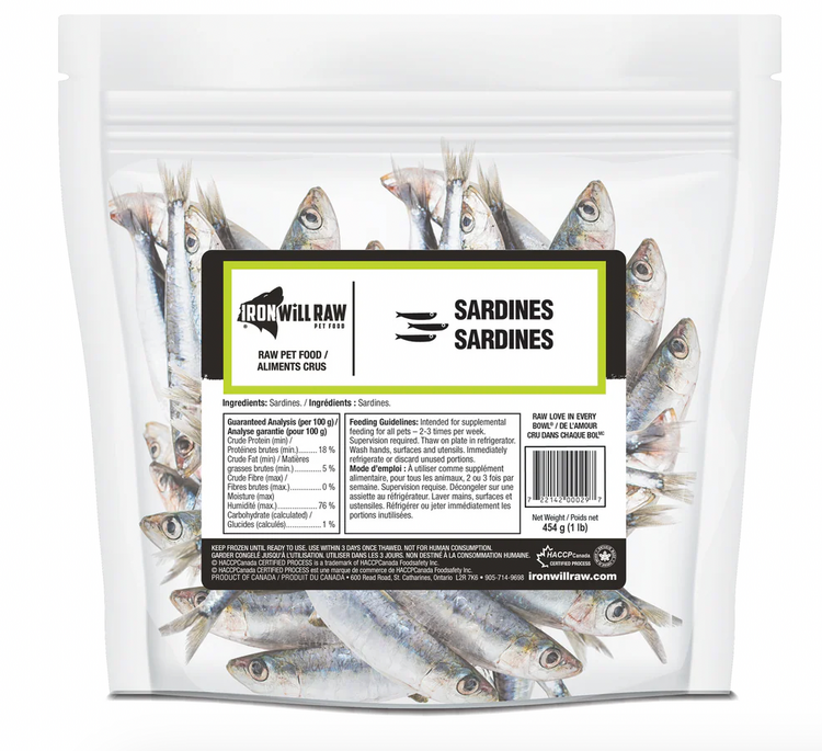 Iron Will Raw Iron Will Raw - Sardines - 1lb