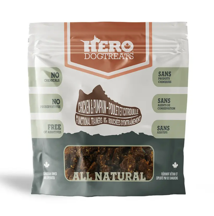 Hero Dog Treats Hero - Functional Trainers - Chicken & Pumpkin - 85g