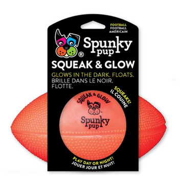 Spunky Pup Spunky Pup - Squeak & Glow - Football