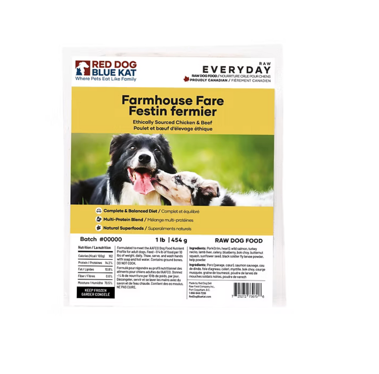 RDBK RDBK - Everyday Raw - Farmhouse Fare - 1lb (4 x 0.25lb)