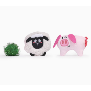 Hugsmart Hugsmart - Meow Buddies - Sheep + Pig 3pk