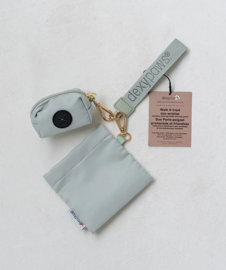 Dexy Paws Dexy Paws - Dual Pouch Wrislet - Sage Green
