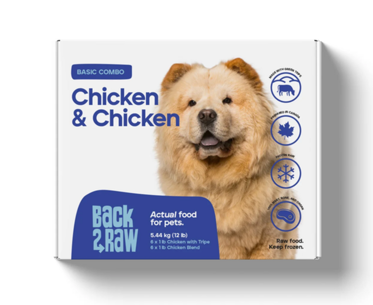 Back2Raw Back2Raw - Basic - Chicken & Chicken Blend Combo - 12lbs