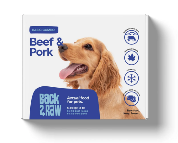 Back2Raw Back2Raw - Basic - Beef & Pork Combo - 12lbs