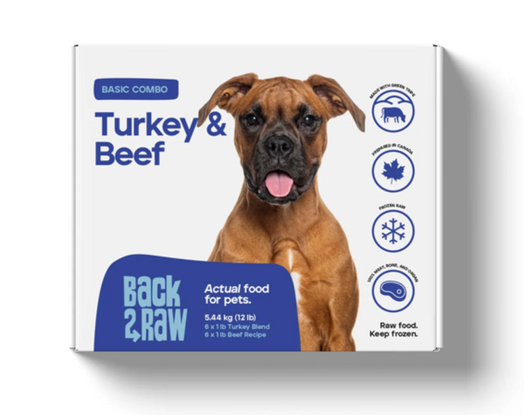 Back2Raw Back2Raw - Basic - Turkey & Beef Combo - 12lbs