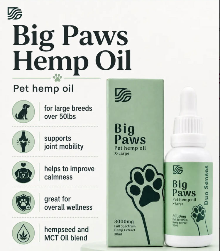Duo Senses Duo Senses - Big Paws - 3000mg - 30ml