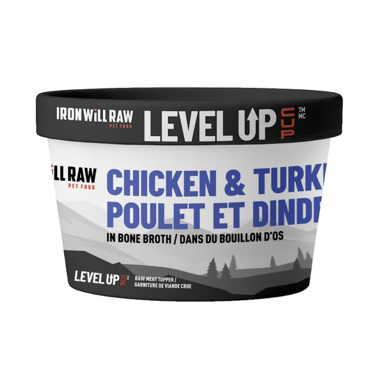 Iron Will Raw Iron Will Raw - Level Up Cups - Chicken & Turkey - 4oz