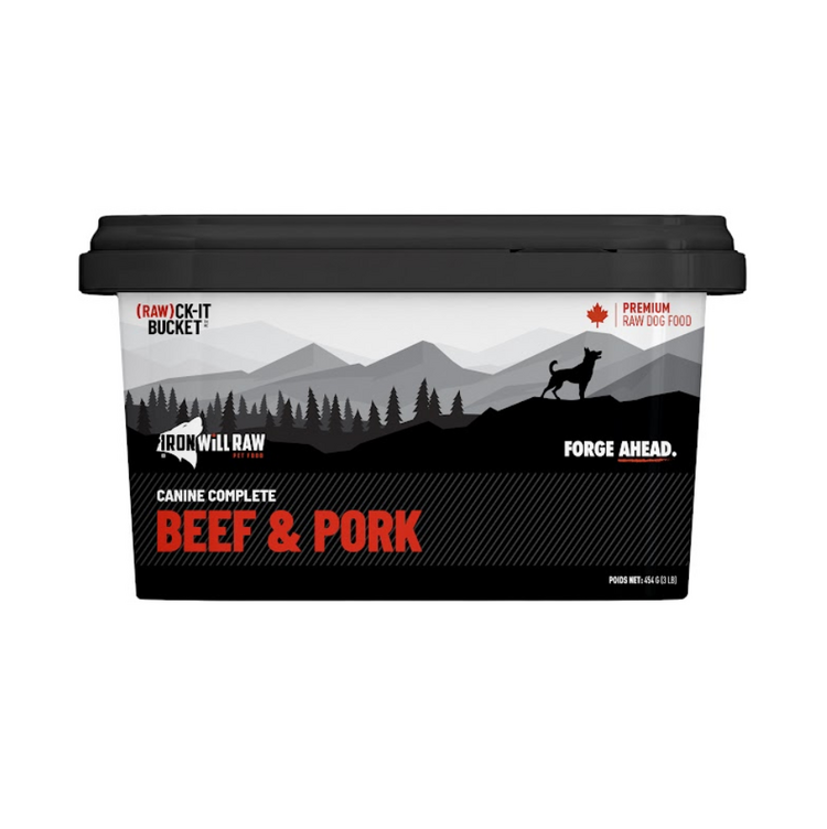 Iron Will Raw Iron Will Raw - (Raw)ck-It Bucket - Beef & Pork - 3lbs