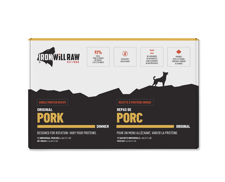 Iron Will Raw Iron Will Raw - Original Pork - 12lbs