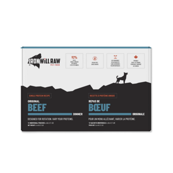 Iron Will Raw Iron Will Raw - Original Beef - 12lbs