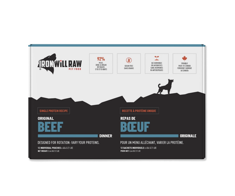 Iron Will Raw Iron Will Raw - Original Beef - 12lbs