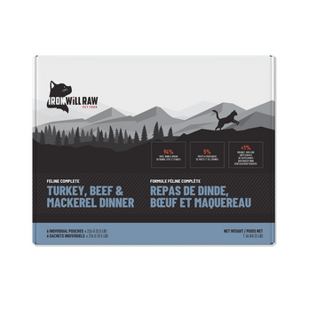 Iron Will Raw Iron Will Raw - Feline Complete - Turkey, Beef, & Mackerel - 3lbs