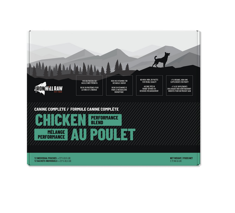 Iron Will Raw Iron Will Raw - Canine Complete - Chicken Performance - 6lbs