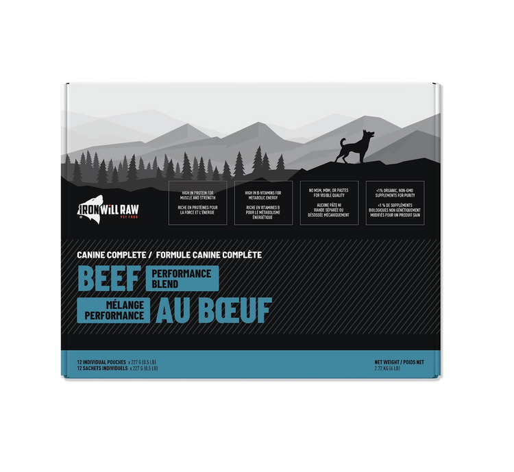 Iron Will Raw Iron Will Raw - Canine Complete - Beef Performance - 6lbs