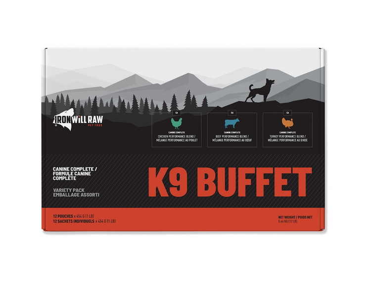 Iron Will Raw Iron Will Raw - Canine Complete - K9 Buffet Variety Pack - 12lbs