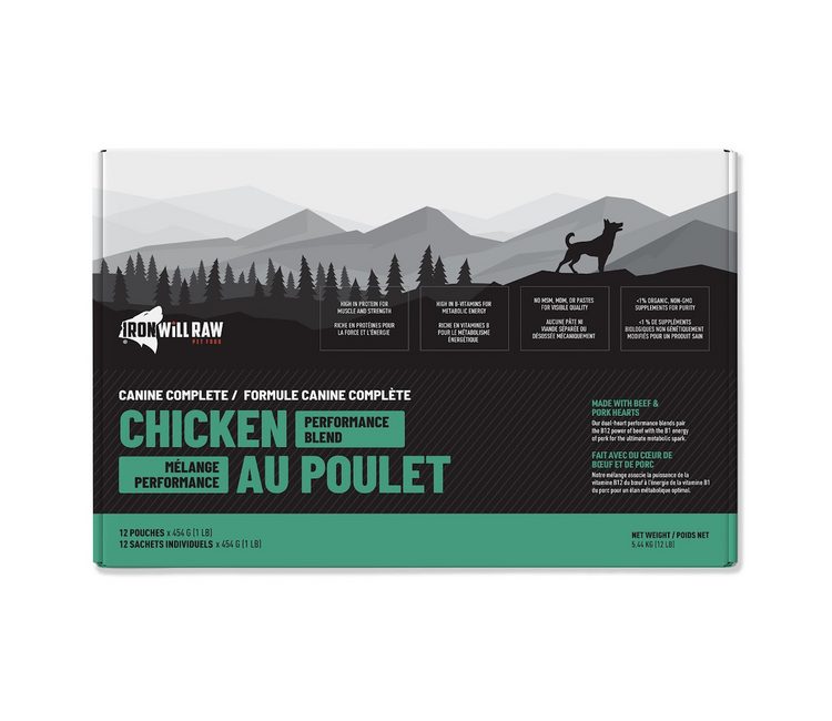 Iron Will Raw Iron Will Raw - Canine Complete - Chicken Performance - 12lbs