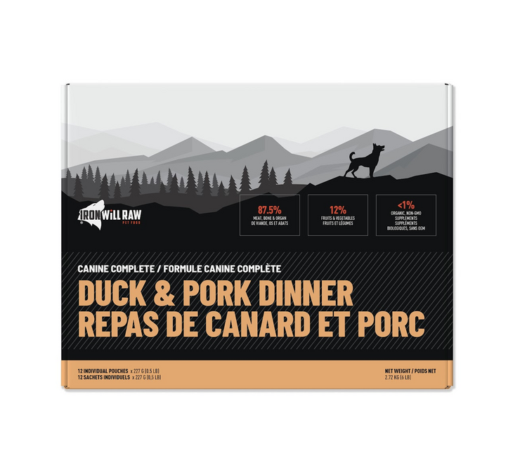 Iron Will Raw Iron Will Raw - Canine Complete - Duck & Pork- 6lbs