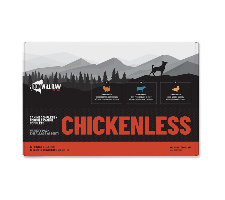 Iron Will Raw Iron Will Raw - Canine Complete - Chickenless Variety Pack - 12lbs