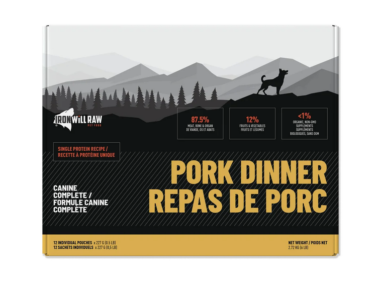 Iron Will Raw Iron Will Raw - Canine Complete - Pork Dinner - 12lbs