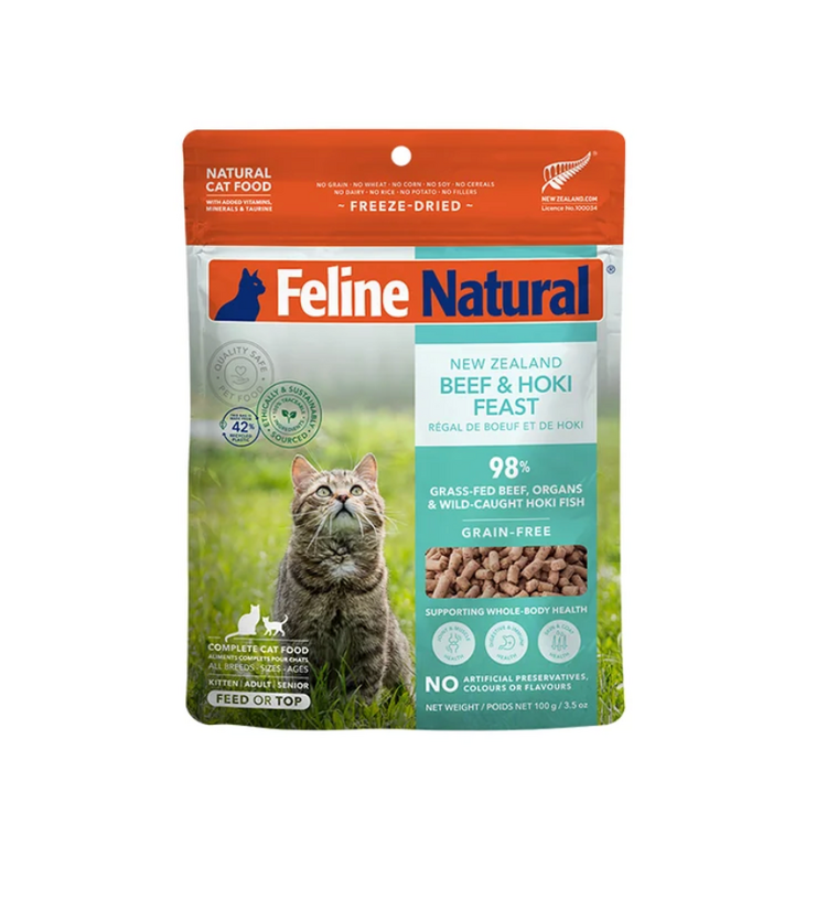 Feline Natural Feline Natural - Freeze Dried - Beef & Hoki Feast - 100g
