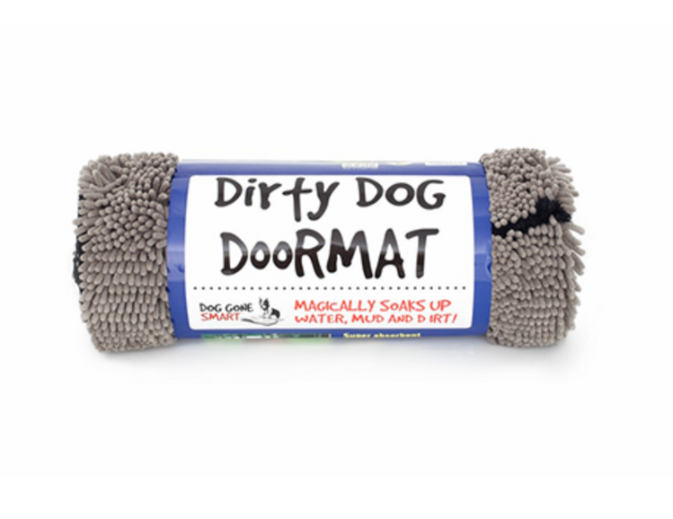 Dog Gone Smart Dirty Dog Doormat- Grey - 31" x 20"