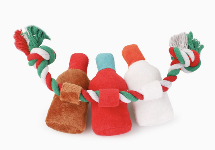 Hugsmart HugSmart - Rope Funz - Happy Woofmas - Holiday Spirits