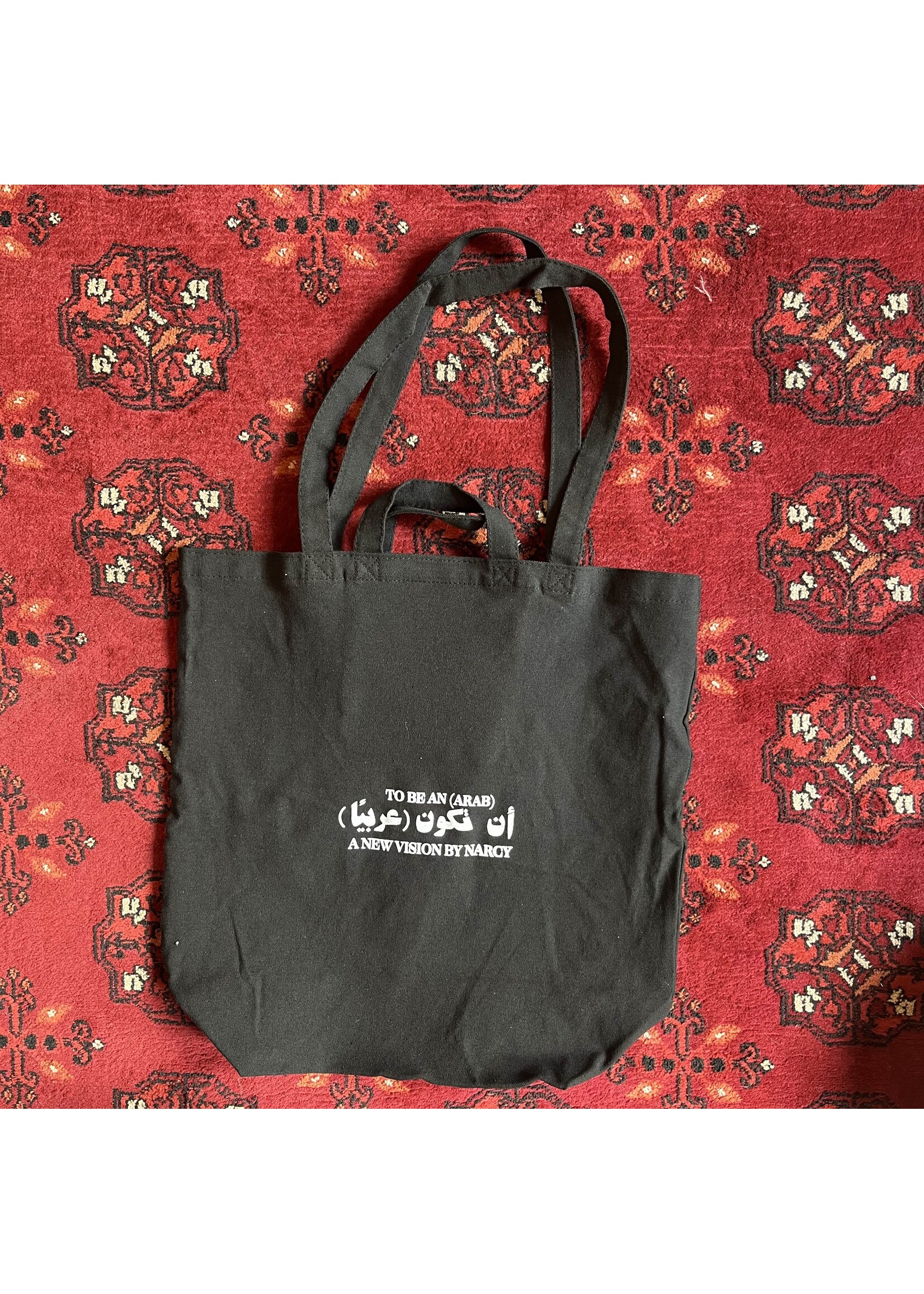BLACK TO BE AN (ARAB) TOTES w/ ALBUM QR