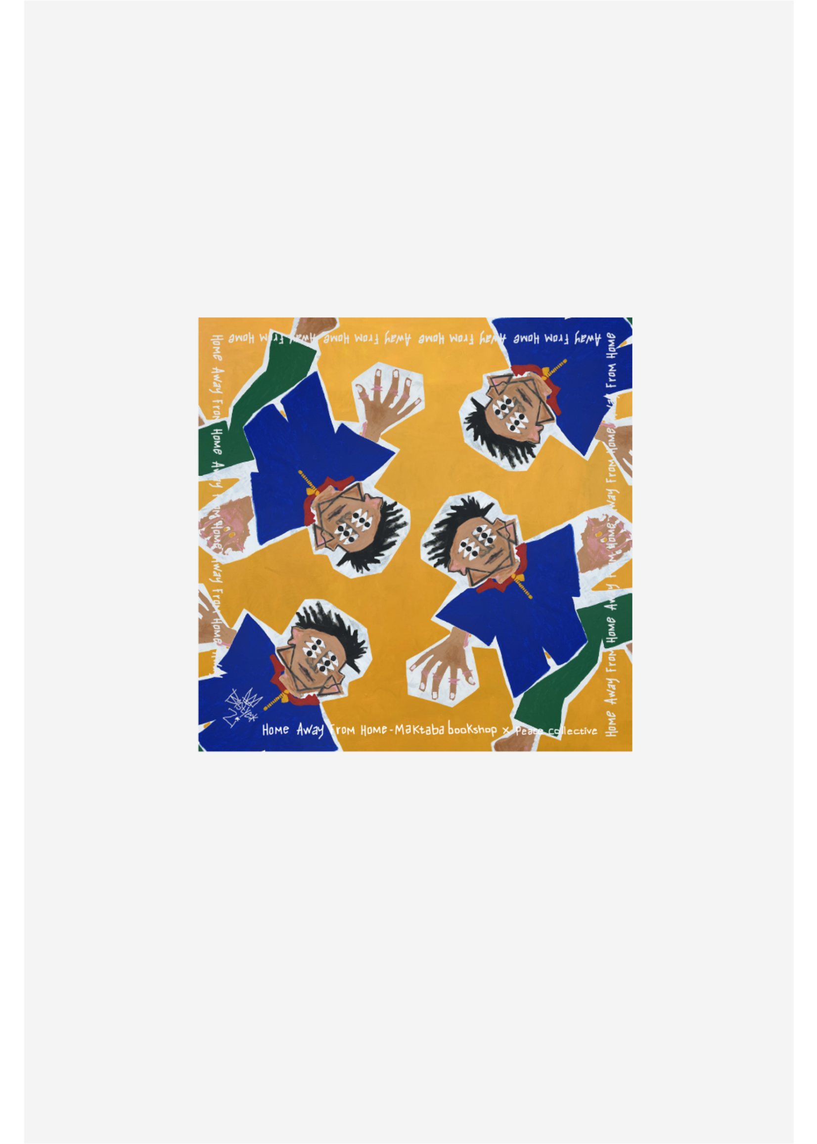 MAKTABA Home Away From Home Bandana - Gold