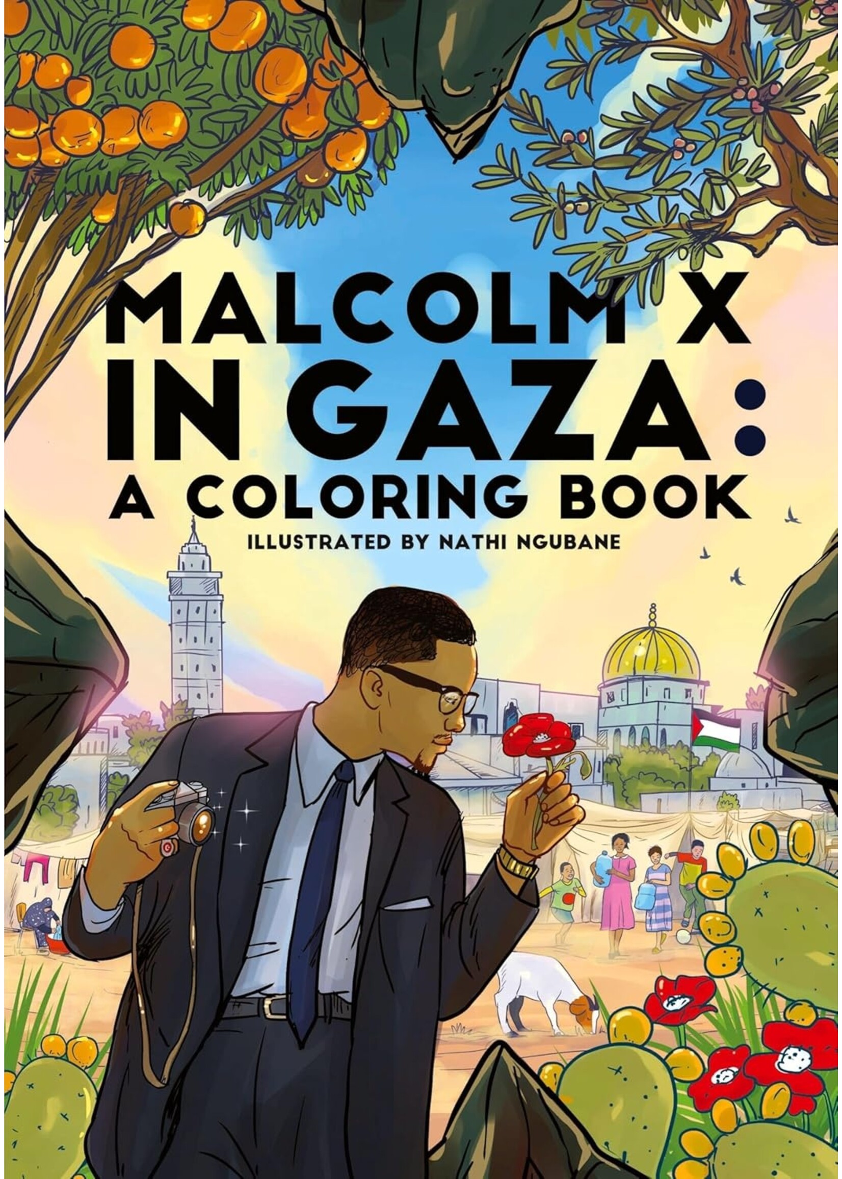 Malcom X In Gaza: A Coloring Book