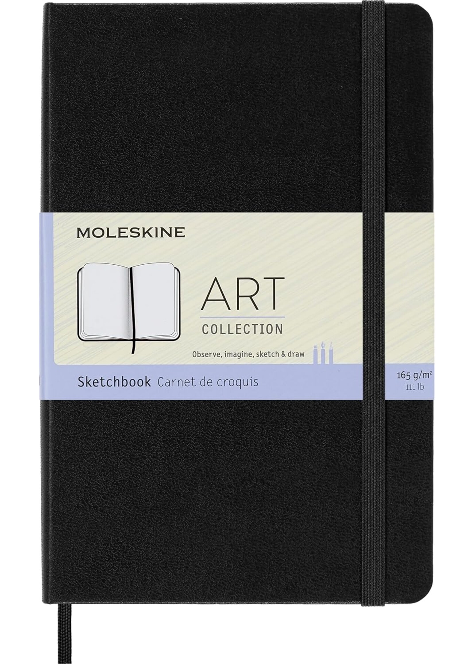Moleskine Art Sketchbook, Medium, Black (4.5 x 7)