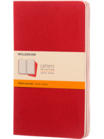 Moleskine Red Cahier Journal (Set of 3), Large, Ruled