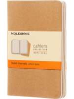 Moleskine Kraft Cahier Journal (Set of 3), Pocket, Ruled