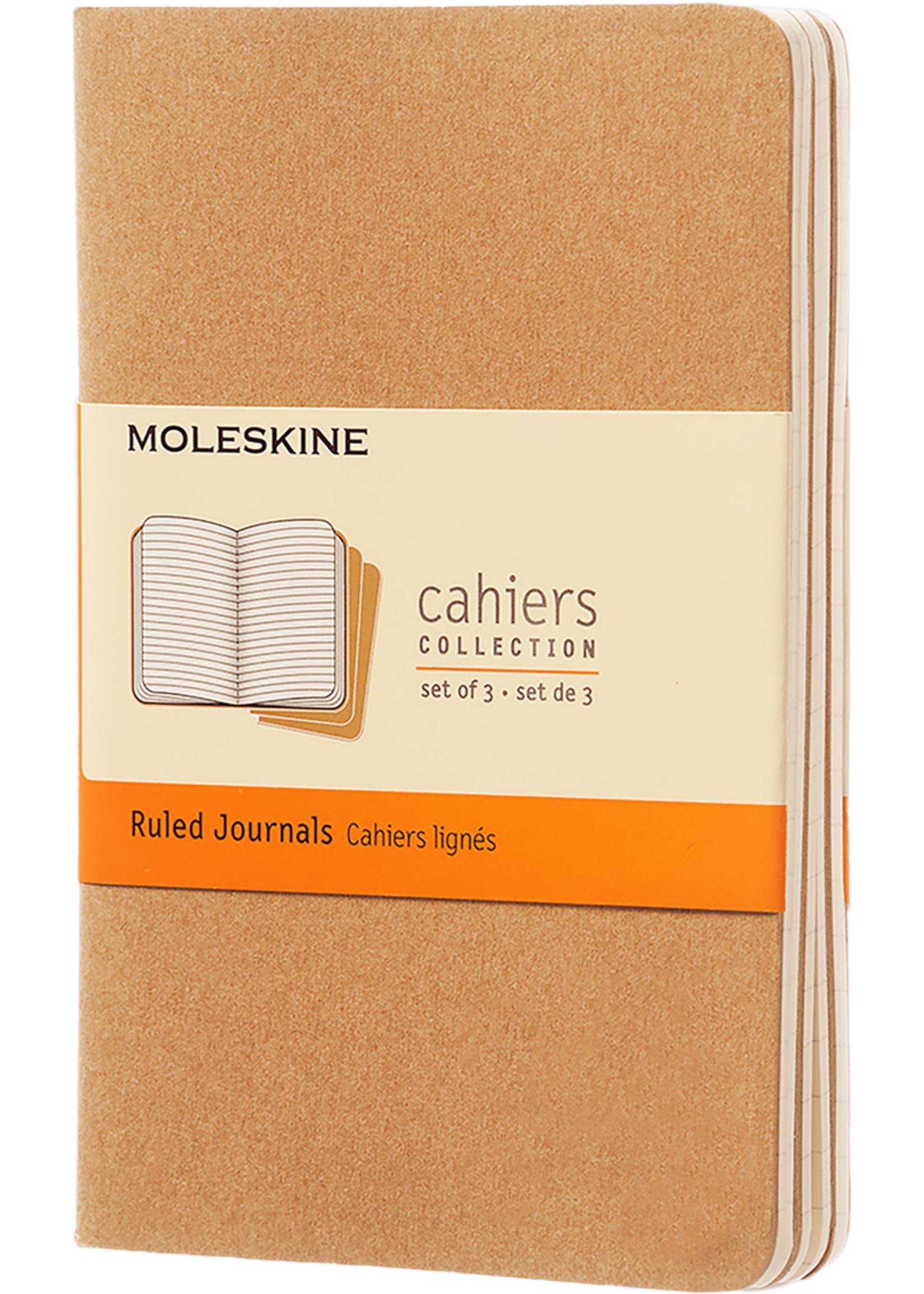 Moleskine Kraft Cahier Journal (Set of 3), Pocket, Ruled