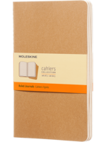 Moleskine Kraft Cahier Journal (Set of 3), Large, Ruled