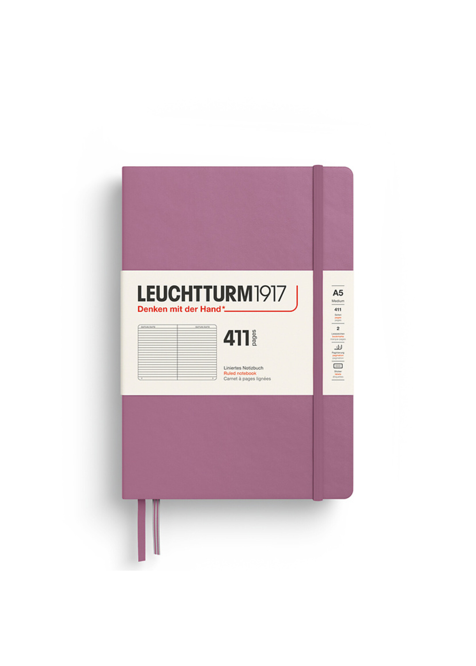 Leuchtturm1917 Notebook Dusty Rose, Medium (A5), 251 p.,ruled