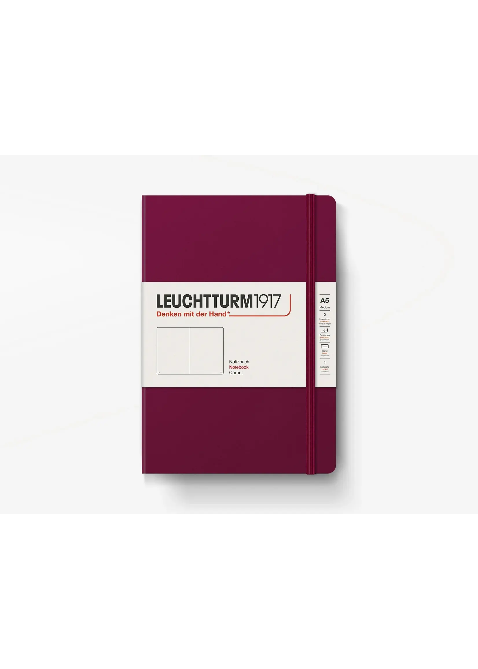 Leuchtturm1917 Notebook Port Red, Medium (A5), 251 p., ruled