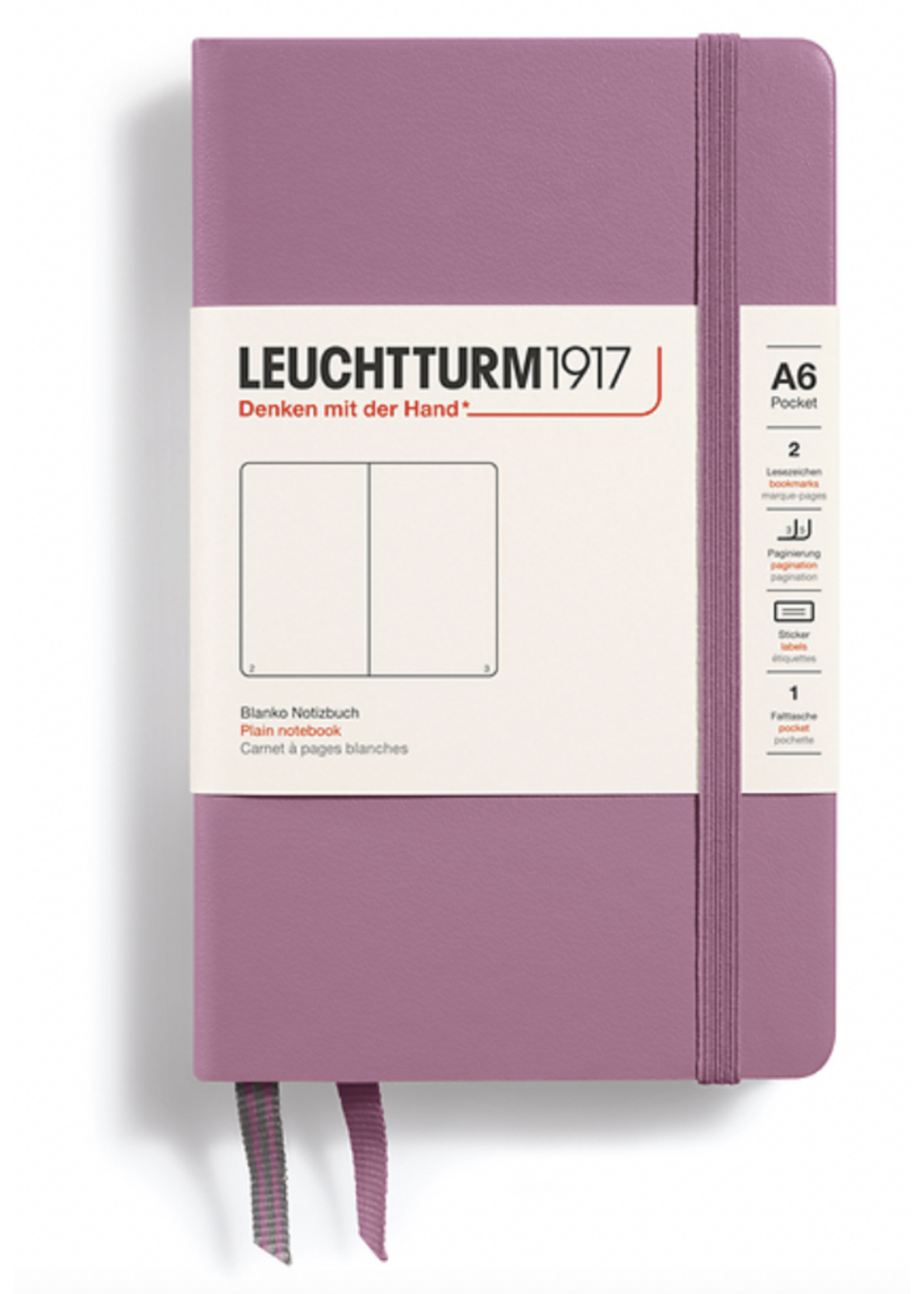 Leuchtturm1917 Notebook Dusty Rose, Pocket (A6), 187 p., plain
