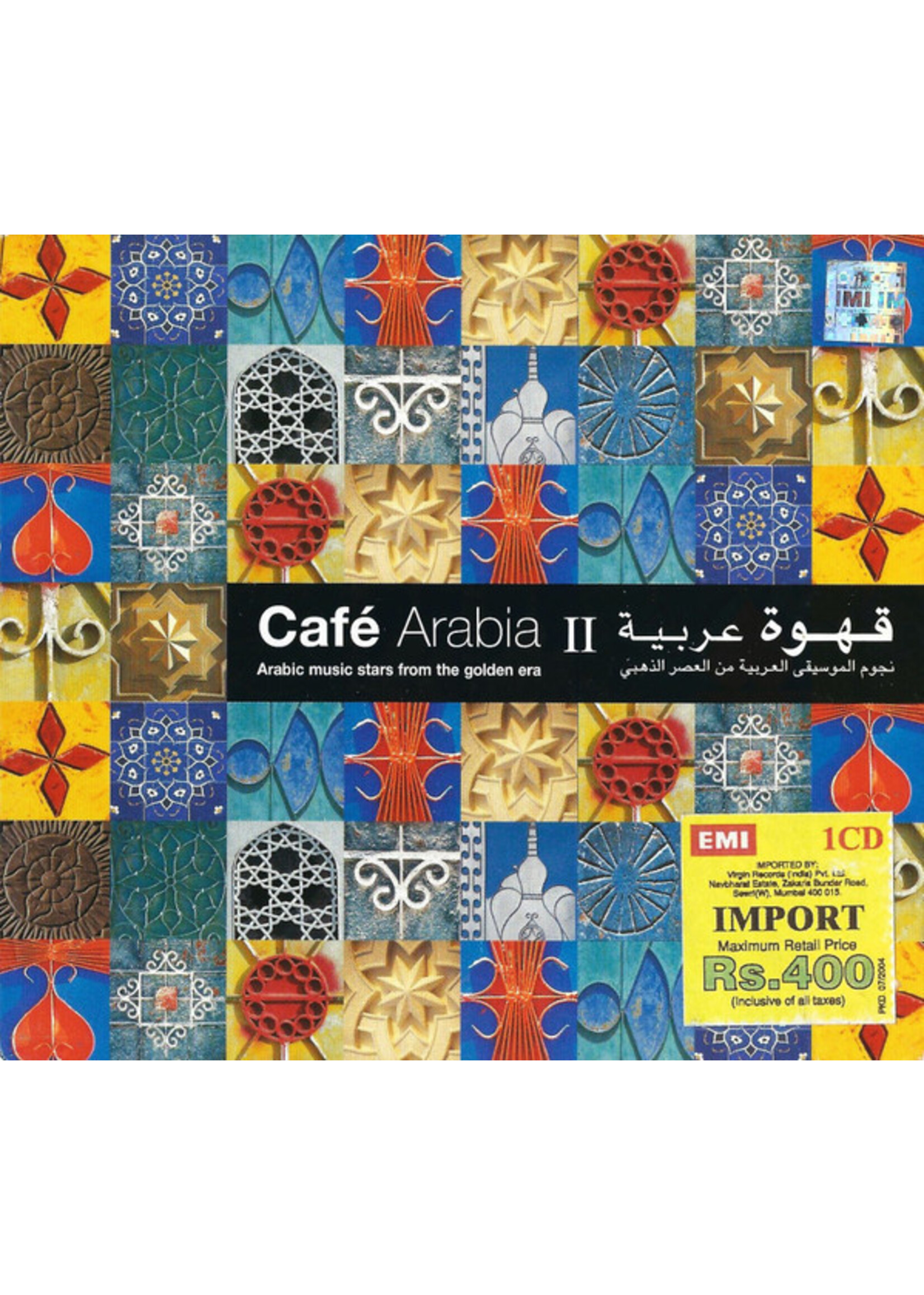 Café Arabia II - Arabic Music Stars from The Golden Era CD