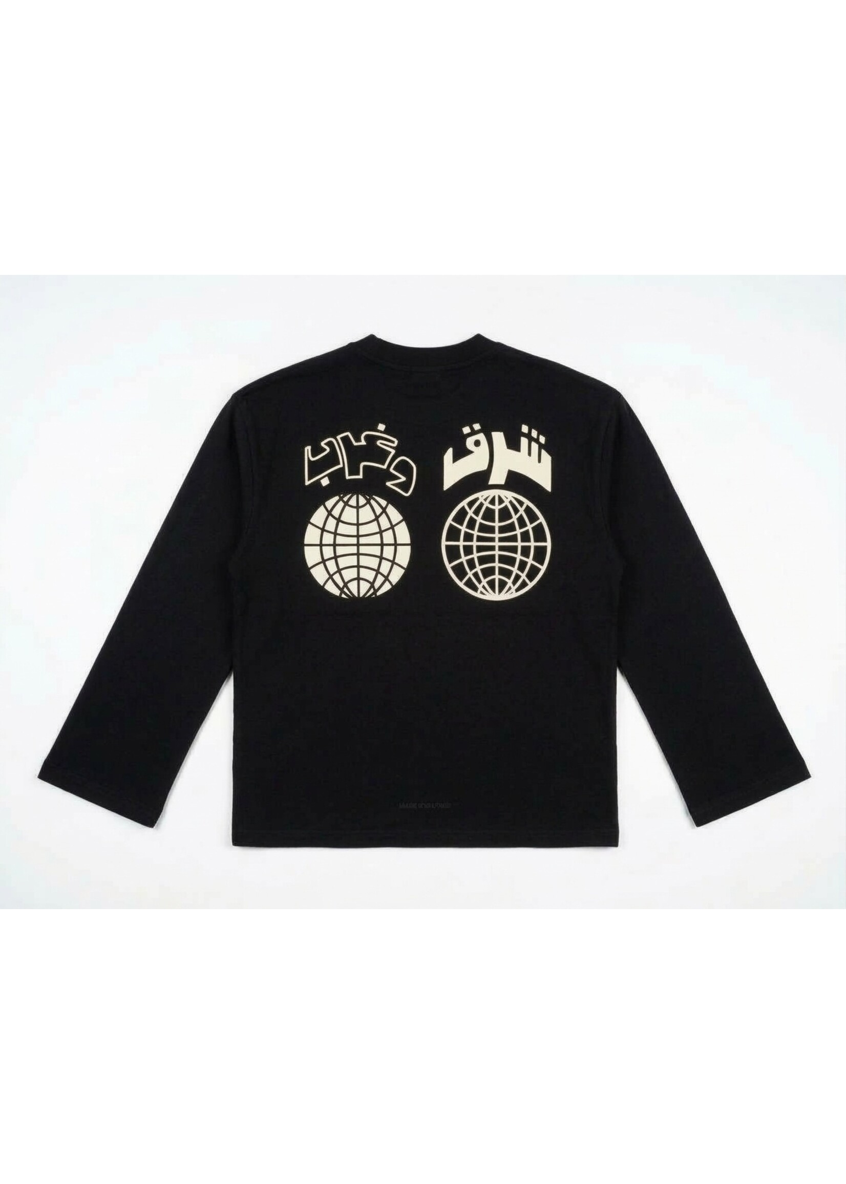 MAKTABA East / West - Black Long Sleeve Black Tee