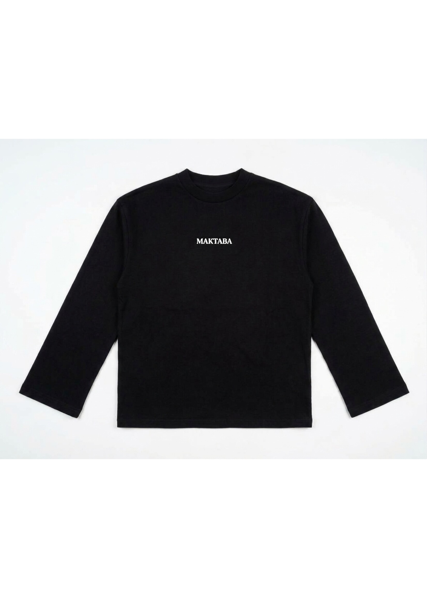 MAKTABA East / West - Black Long Sleeve Black Tee
