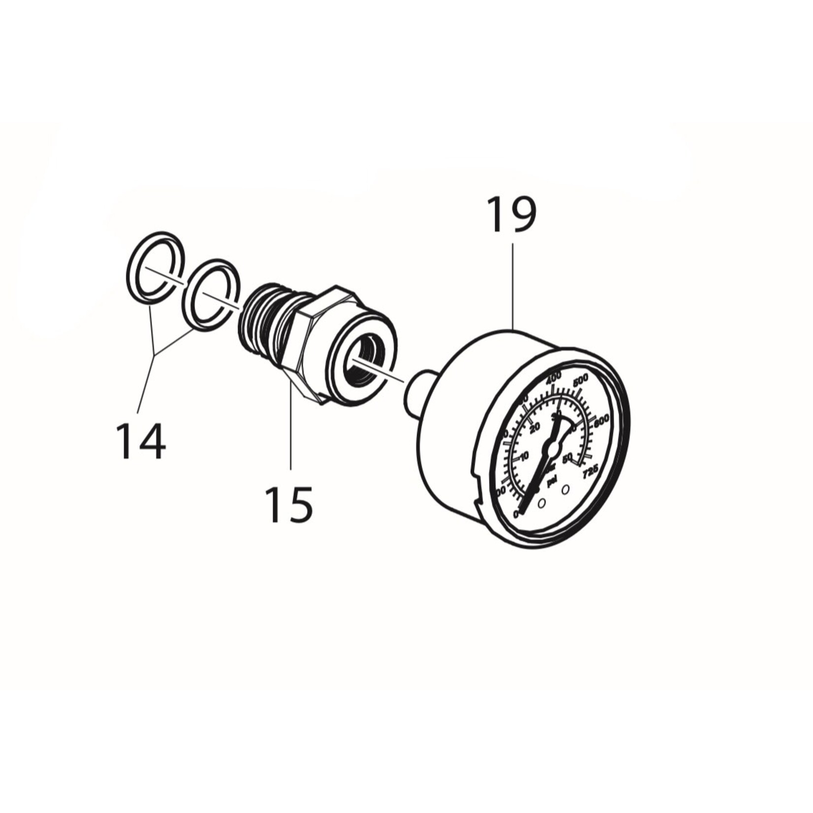 AR AR | [14] O-Ring  013.95x2.62 (Viton) {Pressure Port}