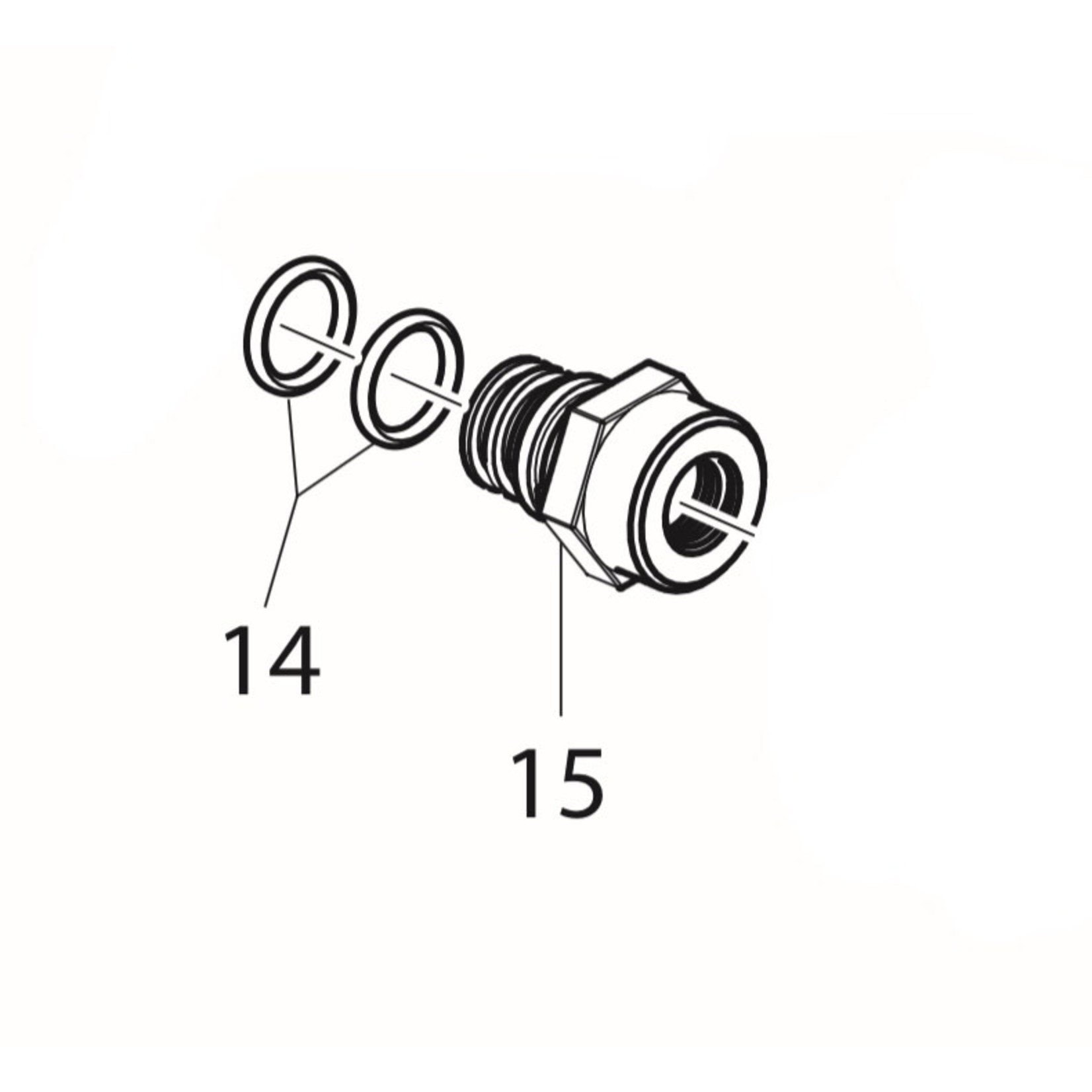 AR AR| [15] Fitting 1/4" GMF (pressure gauge)