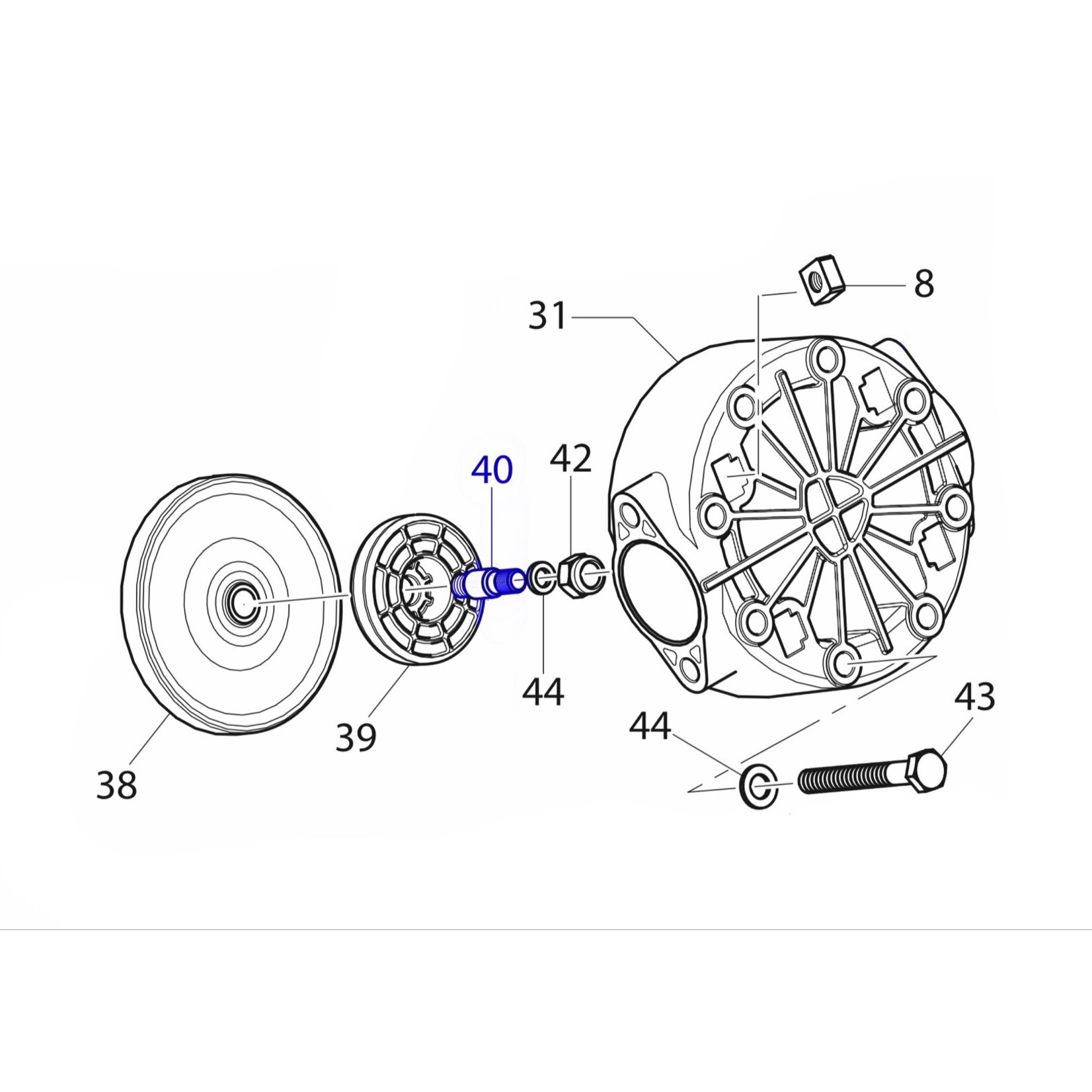 AR AR| [40] Hub pin AISI 316L {T220* (a)}