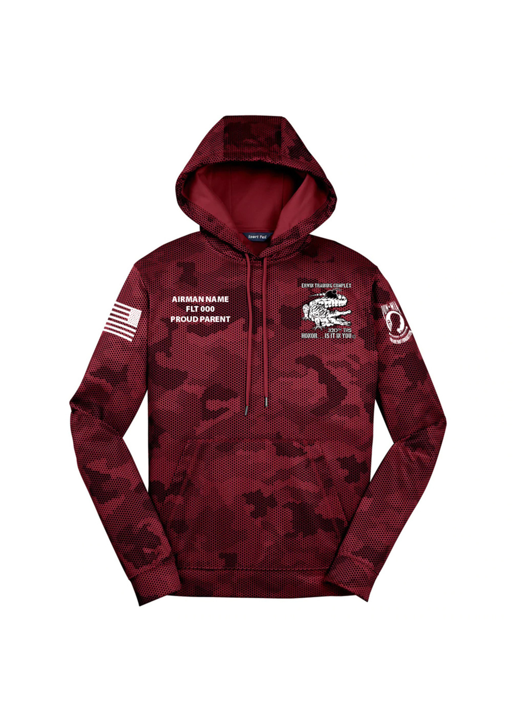 320th Gators Digi Wicking Hoodie Red