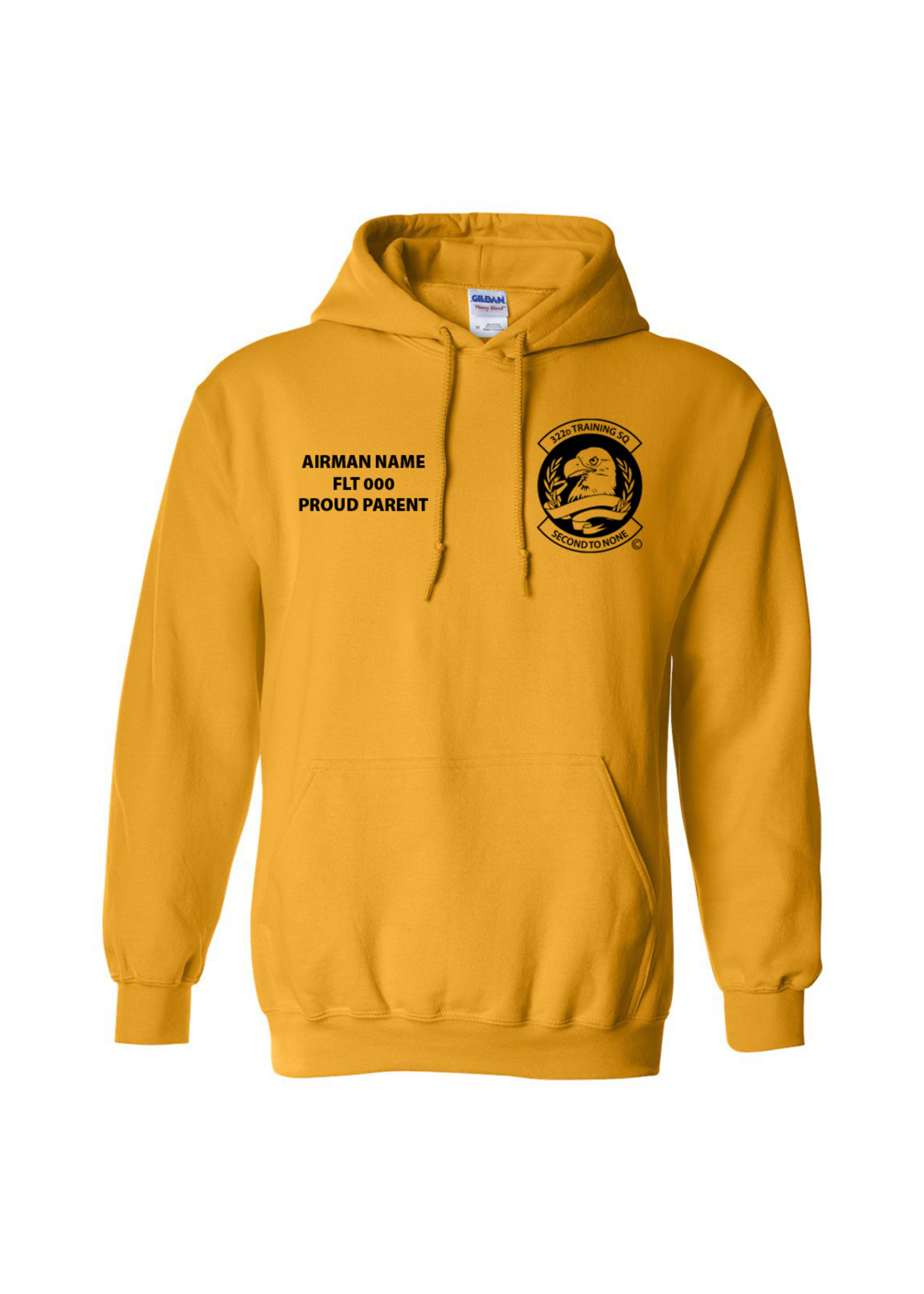 322nd Eagles Cotton Hoodie - Gold