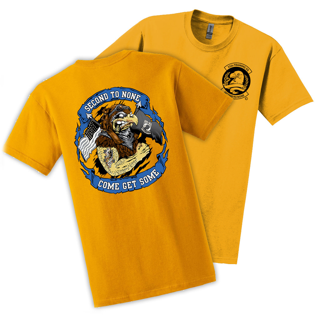 322nd Eagles Cotton Shirt - Gold - Lackland Shirt Shop