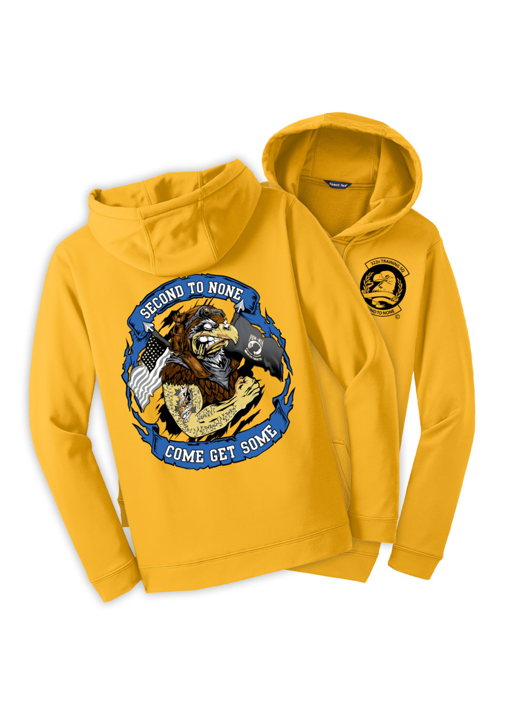 322nd Eagles Wicking Hoodie - Gold