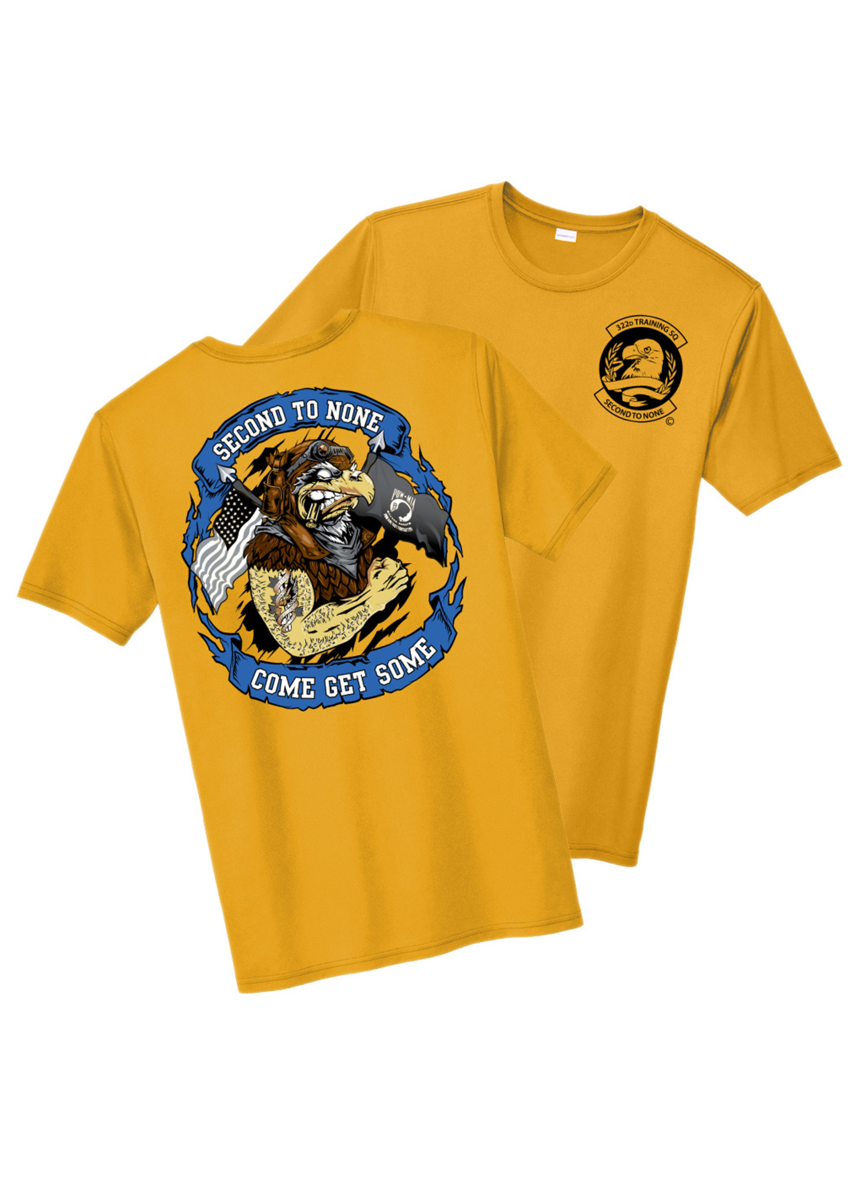 322nd Eagles Wicking Shirt - Gold