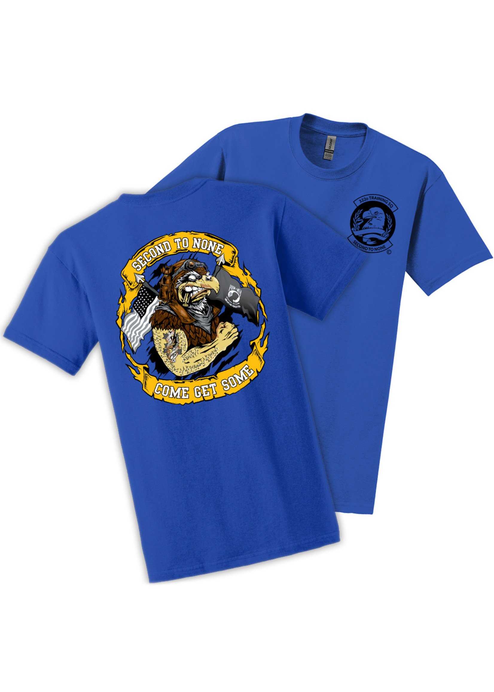 322nd Eagles Cotton Shirt - Blue - Lackland Shirt Shop